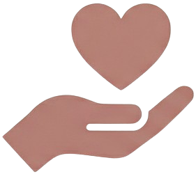 Hand holding heart icon